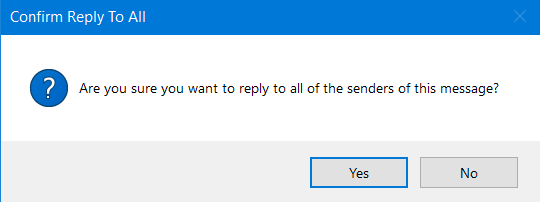 Confirm you want to reply to all.