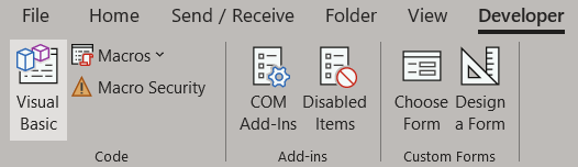 The Developer Tab.